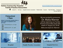 Tablet Screenshot of holtonhospital.com